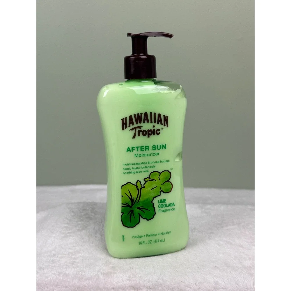 Hawaiian Tropic After Sun Moisturizer Lime Coolada Aloe Vera 16oz Pump Bottle